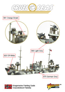 Cruel Seas Kriegsmarine Vorpostenboot Flakship Painting Guide