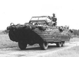 DUKW Amphibious Truck on the road