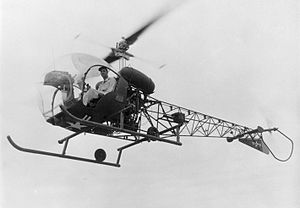 Bell 47 in flight