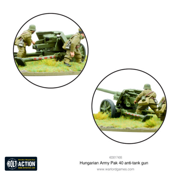 Hungarian Army Pak 40 Anti-tank gun Close Up