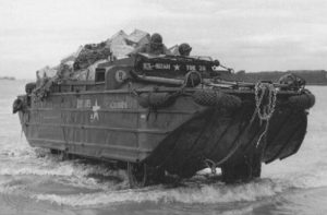 DUKW Amphibious Truck landing