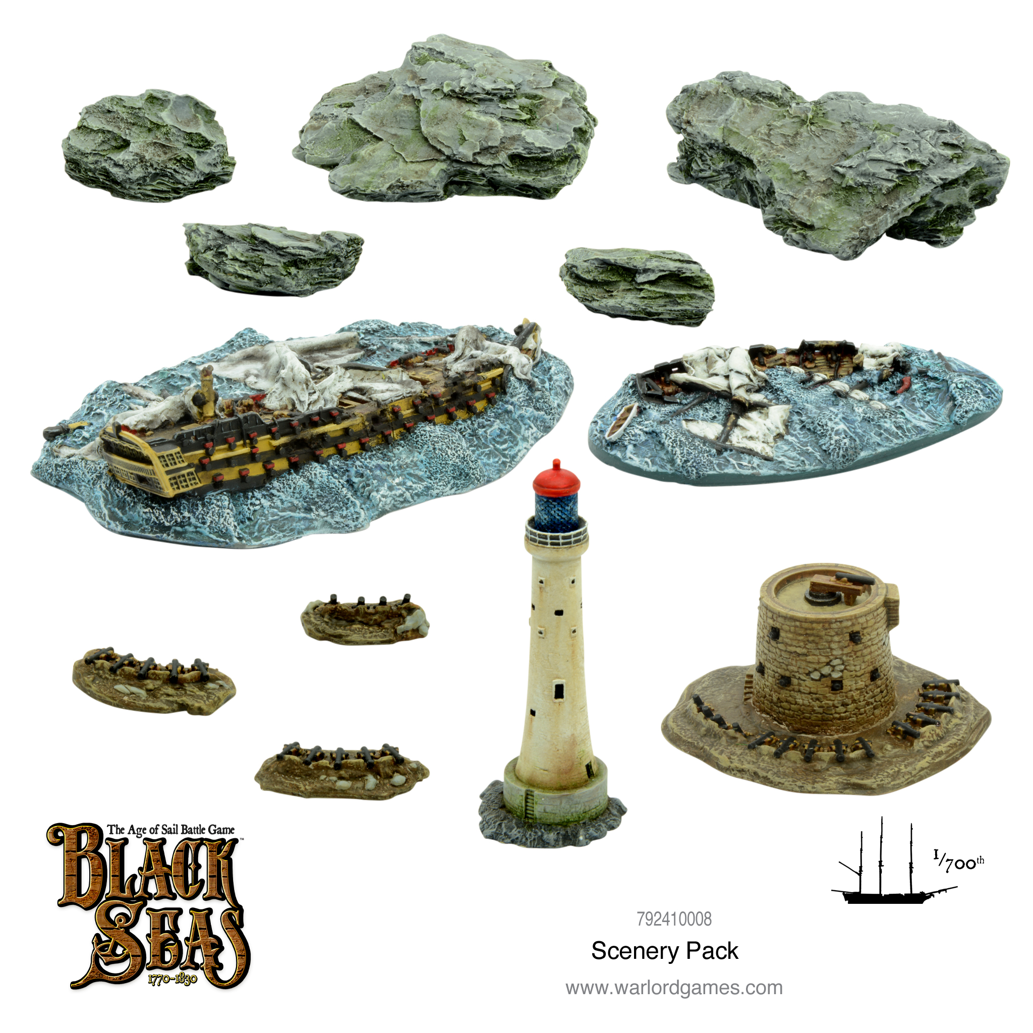 scenery for Black seas type game. 1800s Calshot castle