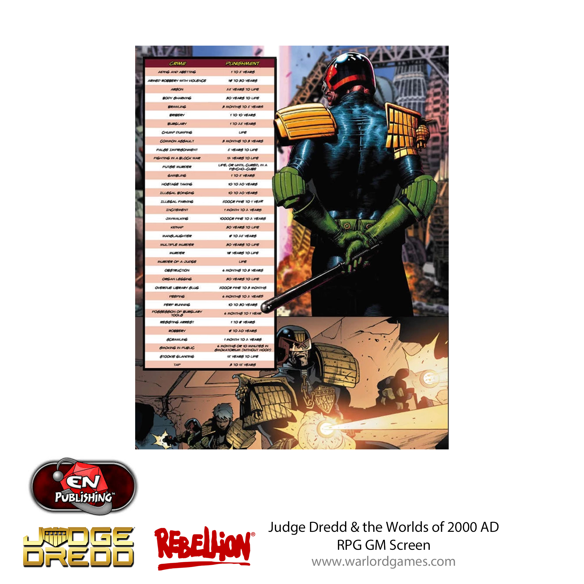 Judge Dredd RPG GM Screen