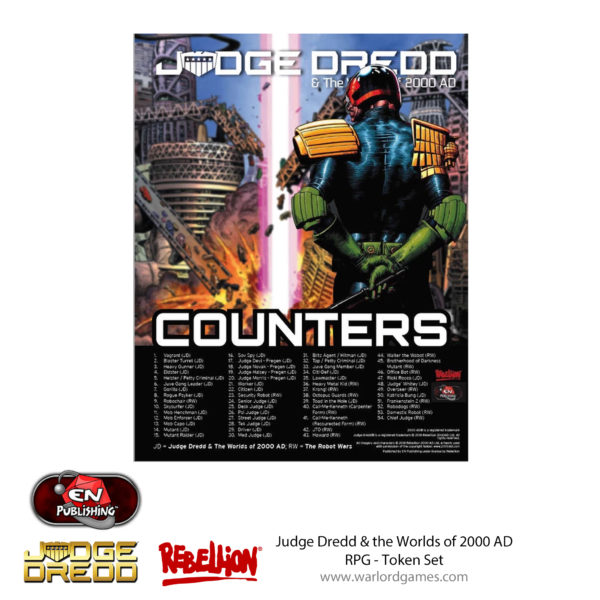 Judge Dredd RPG Token Set